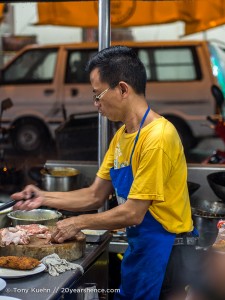 A man prepares food, Penang