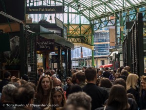 Crowds around Borough Market, London