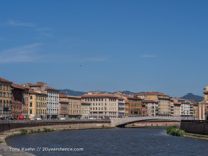 The Arno river, Pisa, Italy